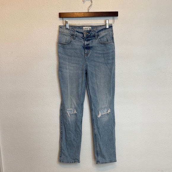 Abercrombie and Fitch Kids High Rise Straight Distressed Jeans 13/14 Regular - Picture 1 of 7